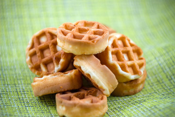 round circles waffle cookies