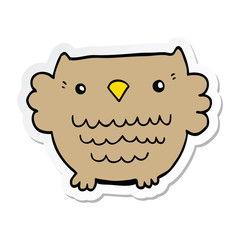 sticker of a cartoon owl