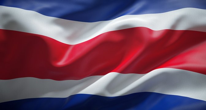 Bandera oficial de la República de Costa Rica.