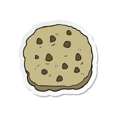 sticker of a cartoon cookie