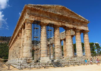 Classic Doric Greek Temple At Segesta, Sicily