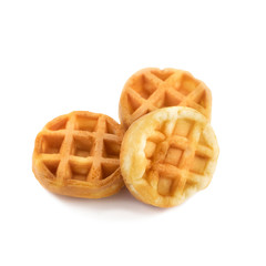round circles waffle cookies