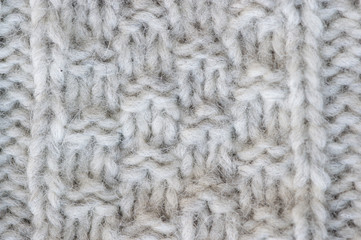 Handmade woolen fabric close-up