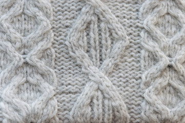 Handmade woolen fabric close-up