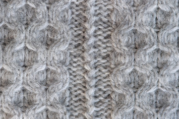 Handmade woolen fabric close-up