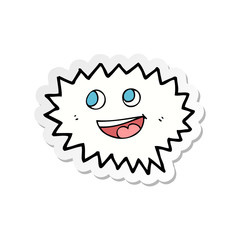 sticker of a cute cartoon speech balloon