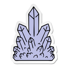 sticker cartoon doodle of crystal gems