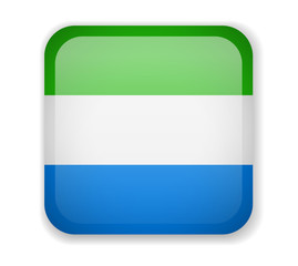 Sierra Leone Flag. Bright Square Icon on a white background