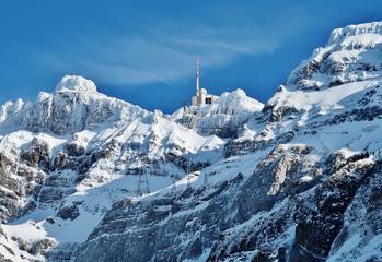 Säntisgipfel im Winter, Alpstein, Ostschweiz