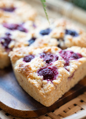 Homemade delicious berry cream scone