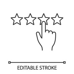 Customer feedback and rating linear icon