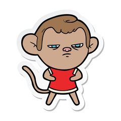 sticker of a cartoon monkey