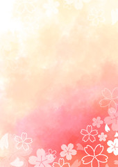 水彩　桜