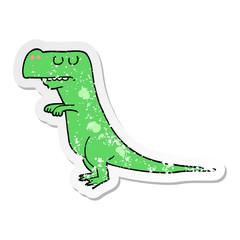 Fototapeta premium distressed sticker of a cartoon dinosaur