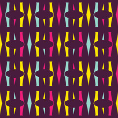 Seamless pattern with bright alternate geometric shapes.