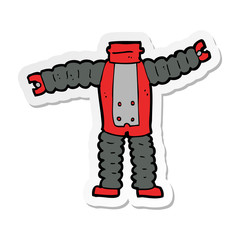 sticker of a cartoon robot body