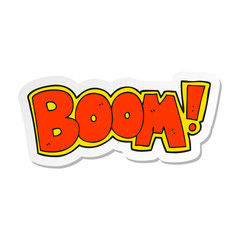 sticker of a cartoon boom symbol © lineartestpilot