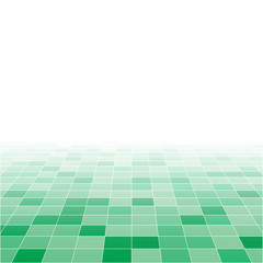 Green random square mosaic or tiles background.