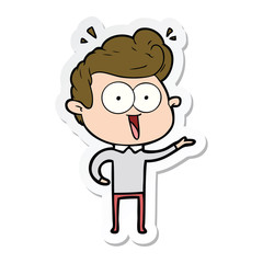 sticker of a cartoon man