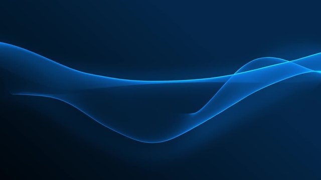Looped animation. Abstract wavy background in dark blue color with smooth wave. Modern colorful wallpaper. 3d rendering.