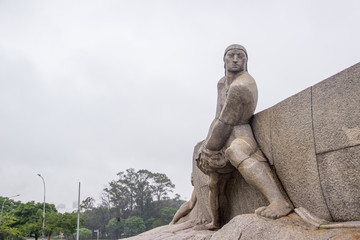 Fototapeta na wymiar Monument to the Flags, Ibirapuera Park, Sao Paulo Brazil
