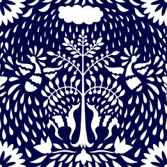 Otomi Style Seamless Pattern