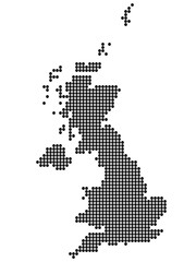 Obraz premium Map of United Kingdom With Dots