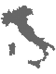 Fototapeta na wymiar Map of Italy With Dots