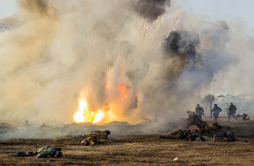 Military-historical festival in Crimea. Battle for Sevastopol (1944)