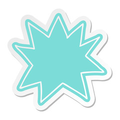 cartoon sticker of a white sign