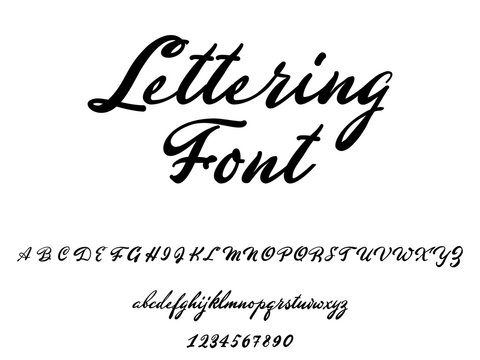 Latin alphabet, hand made, font for your design.