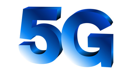 Fototapeta premium 3d vector concept of 5G technology symbol