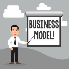 Text sign showing Business Model. Business photo showcasing Innovative Strategic Plan Marketing Vision Successful Ideas