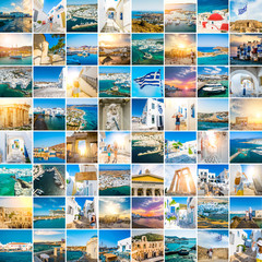 Collage of sights and scenes of Greece