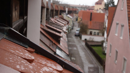 Fototapeta na wymiar view from town wall of noerdlingen