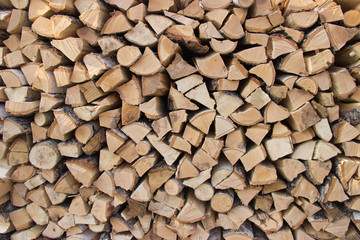 Woodpile in the village.