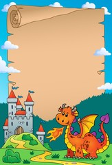 Dragon and castle theme parchment 3