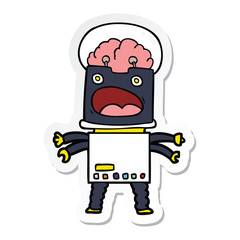 sticker of a cartoon robot