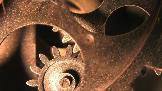 Abstract Grunge Dirty and Rusty Clock Gears Industrial and Business Concept