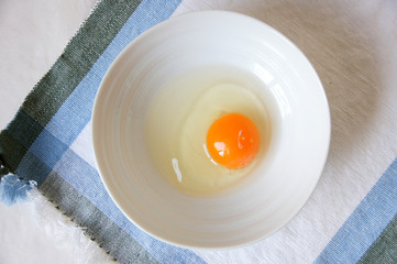 皿の上の生卵