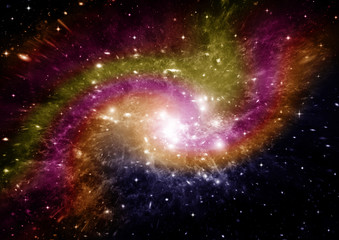 galaxy in a free space