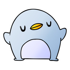 gradient cartoon kawaii of a cute penguin