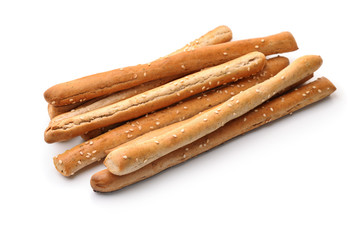Fresh baked Italian grissini breadsticks
