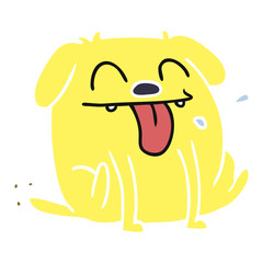 cartoon of cute kawaii dog