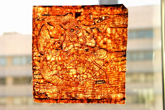 Batik paint from Indonesia. Asia. Year 2004