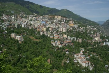 Obraz premium Scenic view of borcka Highlands, Artvin Turkey.