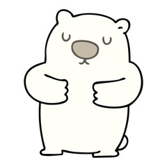 quirky hand drawn cartoon polar bear