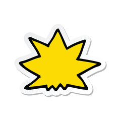 sticker of a cartoon explosion