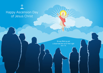Happy Ascension Day of Jesus Christ - obrazy, fototapety, plakaty