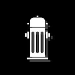 Fire hydrant icon flat
